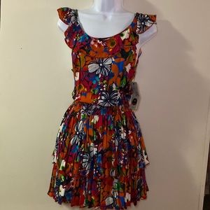 Cute Zara floral mini dress on a size small. Never wore